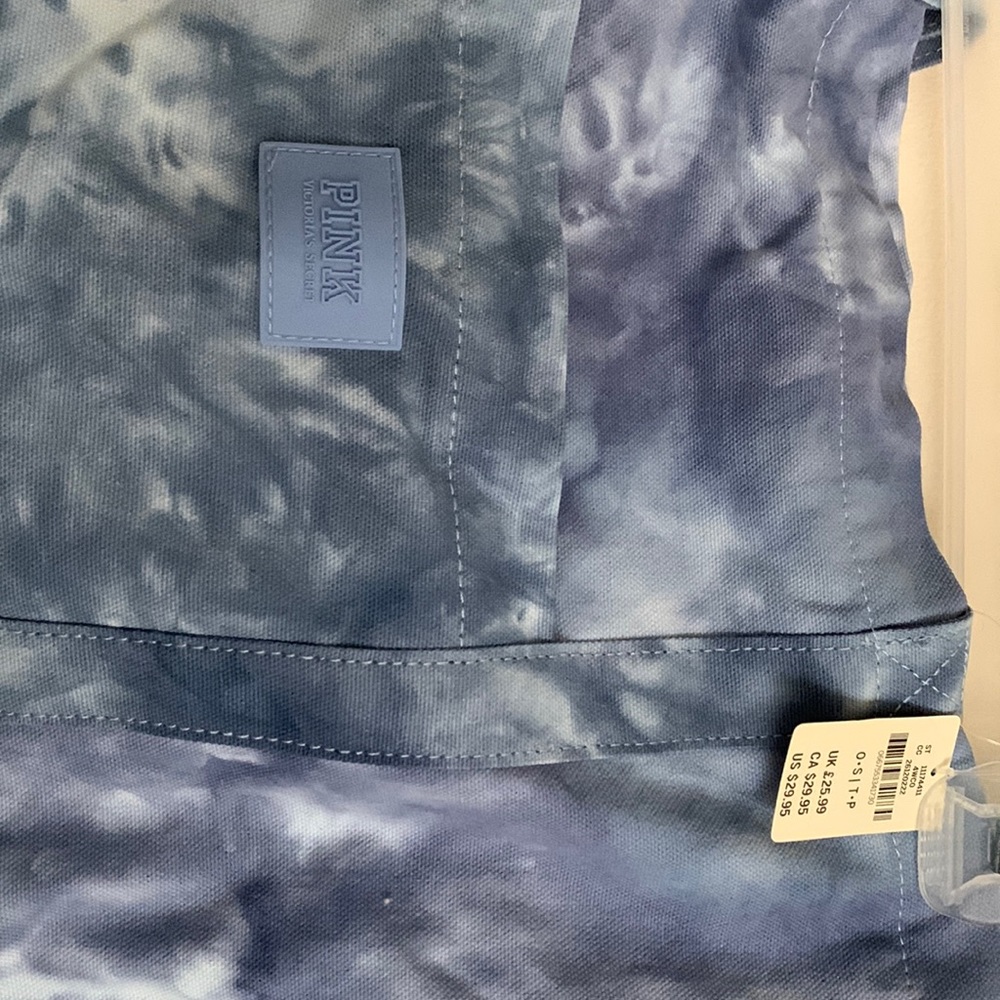 Blue Tie dye Pink Beach Bag